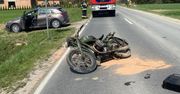 Podkarpackie. Pijany motocyklista wjechał w ciągnik rolniczy