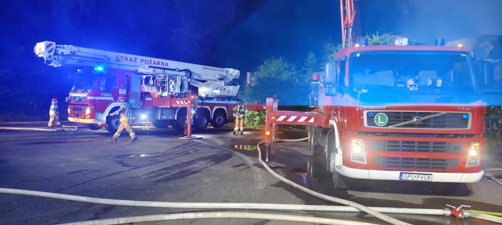 Pożar pustostanu przy ulicy Zielonej