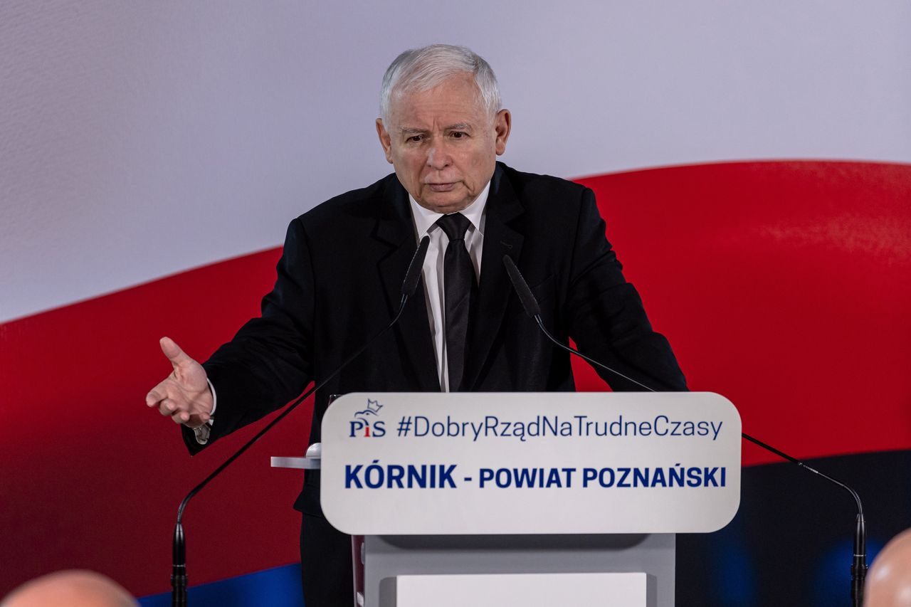 Kaczyński w Kórniku. Problemy? To wina PO i Tuska