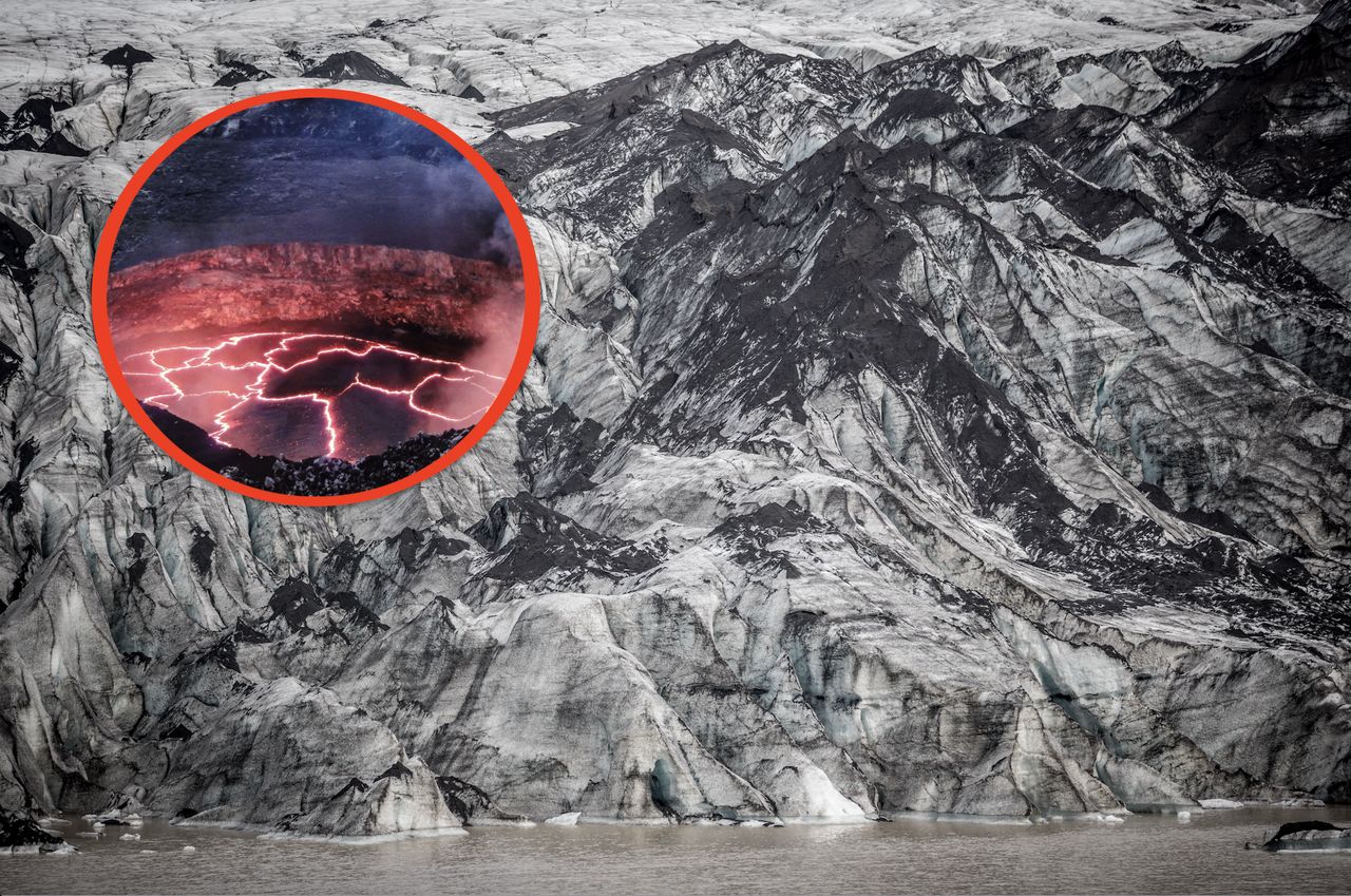 The Myrdalsjokull Glacier in the Katla Geopark in Iceland