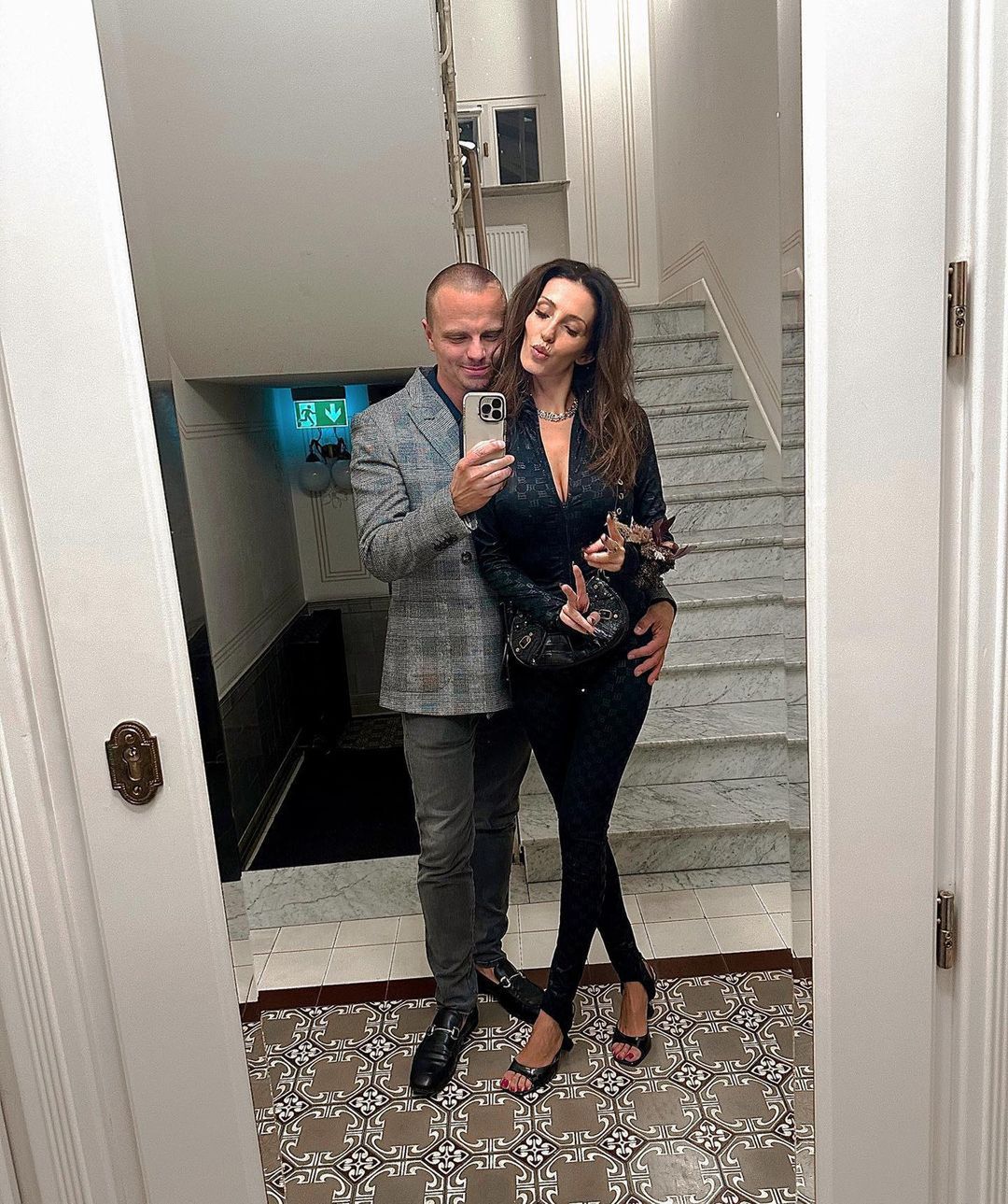 Marcin Hakiel z partnerką