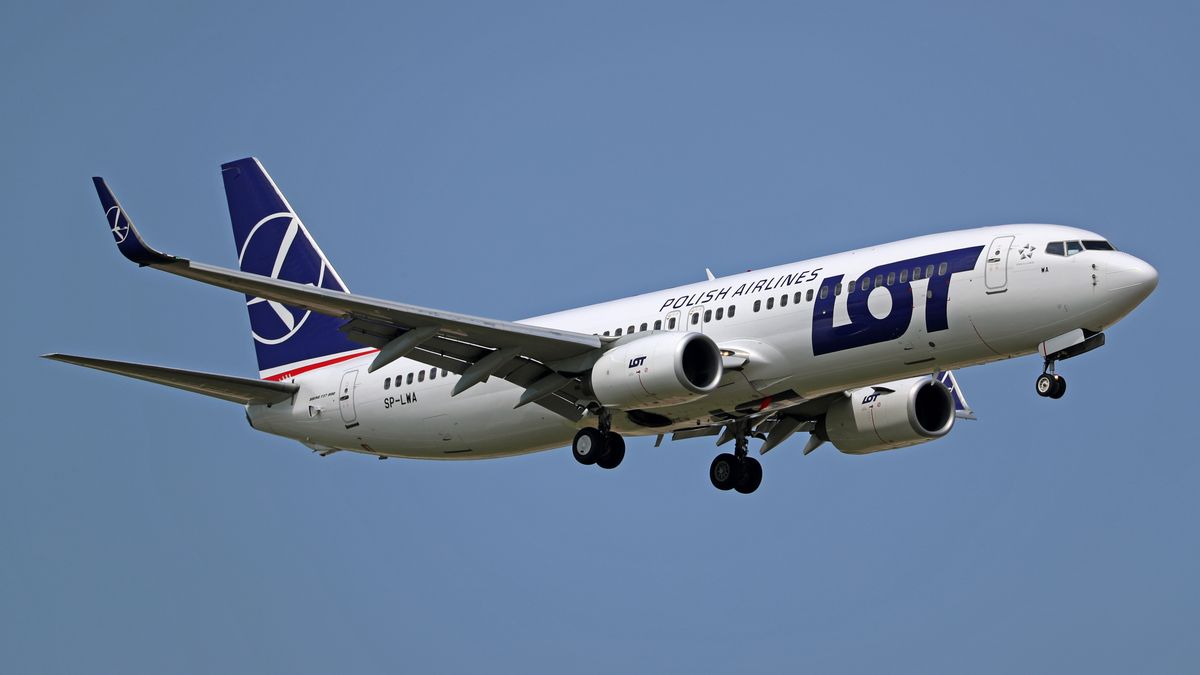 A Boeing 737-89P from LOT company lands at Barcelona airport in Barcelona, Spain, on August 7, 2024. (Photo by Joan Valls/Urbanandsport/NurPhoto via Getty Images)