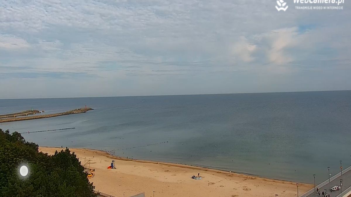Pustki na plaży w Kołobrzegu