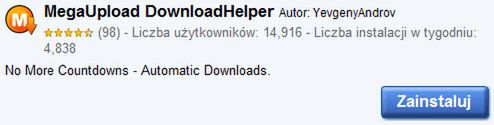 Jak automatycznie pobierać pliki z Rapidshare i MegaUpload w Google Chrome? 3