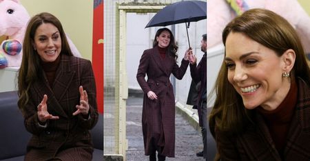 Wytworna księżna Kate odwiedza matki w więzieniu. Nie powstrzymała jej nawet ulewa