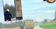 Agresywne zachowanie motocyklisty na DW 933. Zrobił to celowo