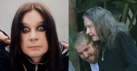 Zmizerniały Ozzy Osbourne drepcze na spotkanie z Chadem Smithem z Red Hot Chilli Peppers (ZDJĘCIA)