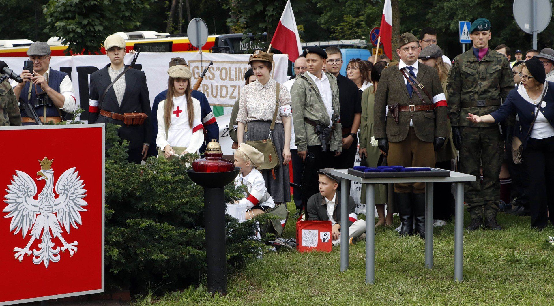 81. rocznica Powstania Warszawskiego uroczystości w Grudziądzu