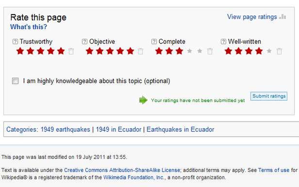 Wikipedia uruchamia system oceny artykułów 2