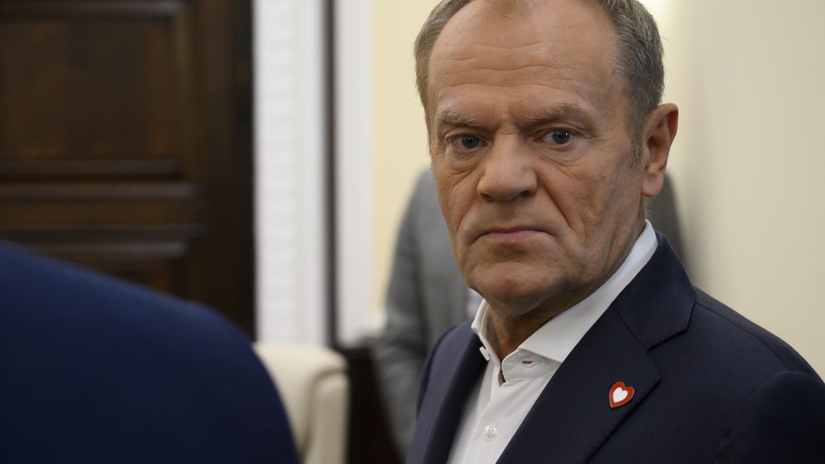 Poland's Prime Minister Donald Tusk takes part in the weekly ministerial meeting at the PM's chancellery in Warsaw, Poland, on September 16, 2024. (Photo by Aleksander Kalka/NurPhoto via Getty Images)