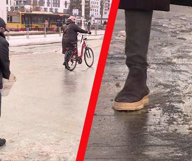 Ślizgawica w Warszawie. "Jest strasznie, można zrobić sobie krzywdę"