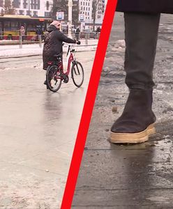 Ślizgawica w Warszawie. "Jest strasznie, można zrobić sobie krzywdę"