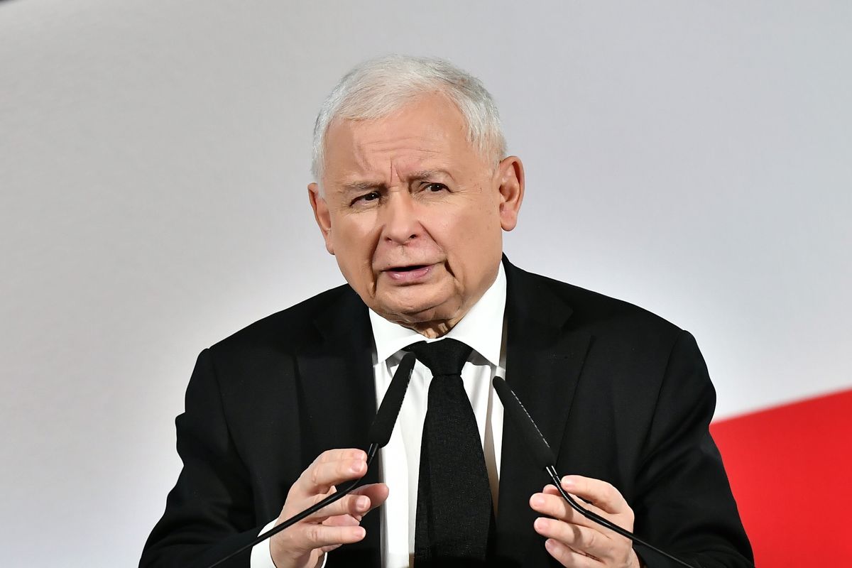 Jarosław Kaczyński podczas spotkania z mieszkańcami