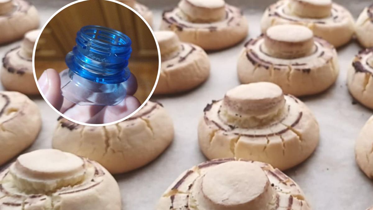 Zrób ciasteczka jak pieczarki - wykorzystaj trik z butelką