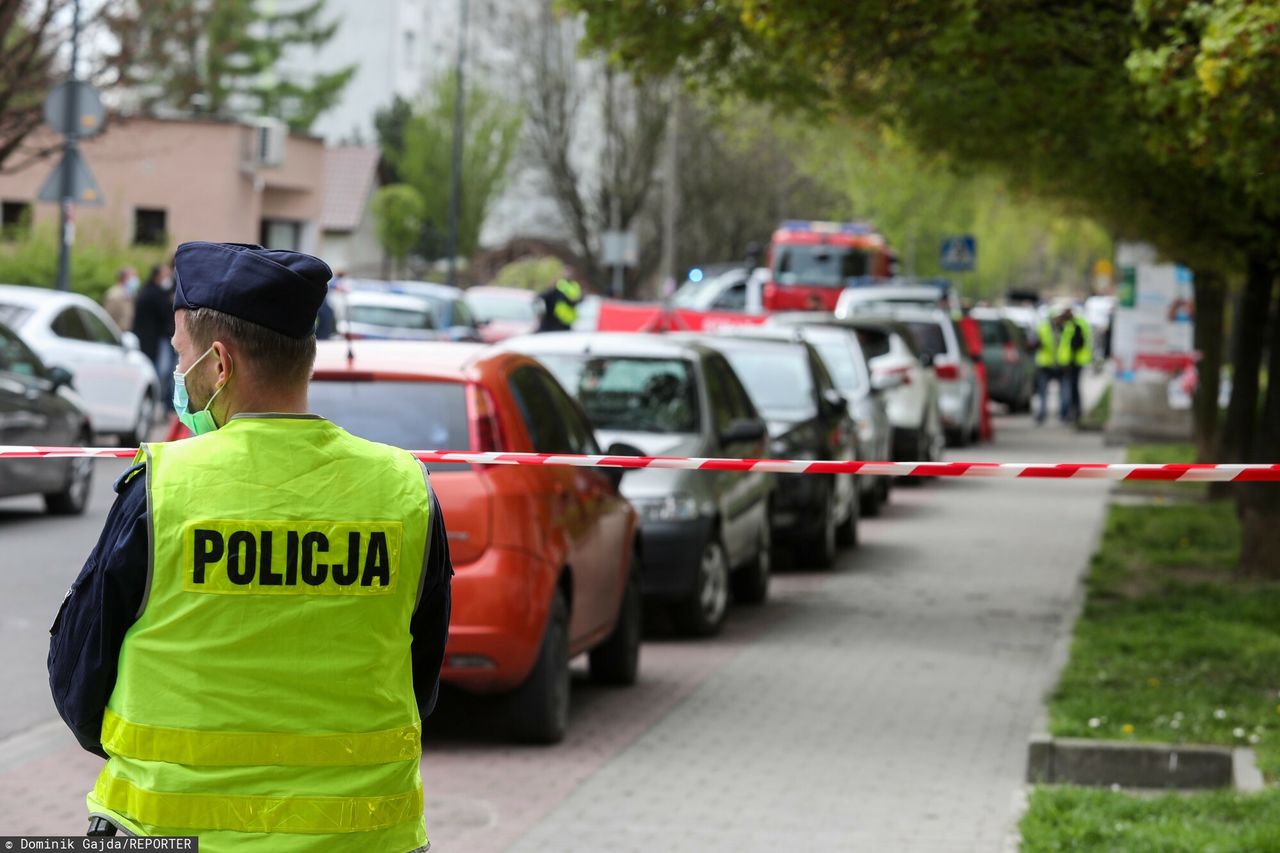 Służby pracujące na miejscu śmiertelnej strzelaniny w Raciborzu