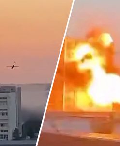 Ukraińcy uderzyli. Jest nagranie jak dron wbija się w rosyjską fabrykę