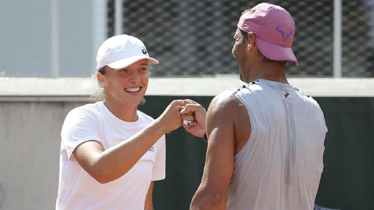 Iga Świątek i Rafael Nadal