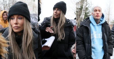 Zaaferowana Małgorzata Rozenek na proteście przed schroniskiem w Sobolewie. Wpadł też Stifler (ZDJĘCIA)