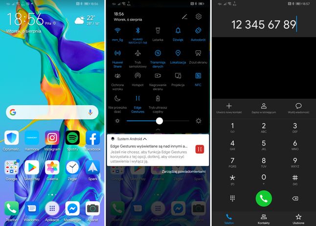 W EMUI 9.1 panuje kolorystyczna niekonsekwencja