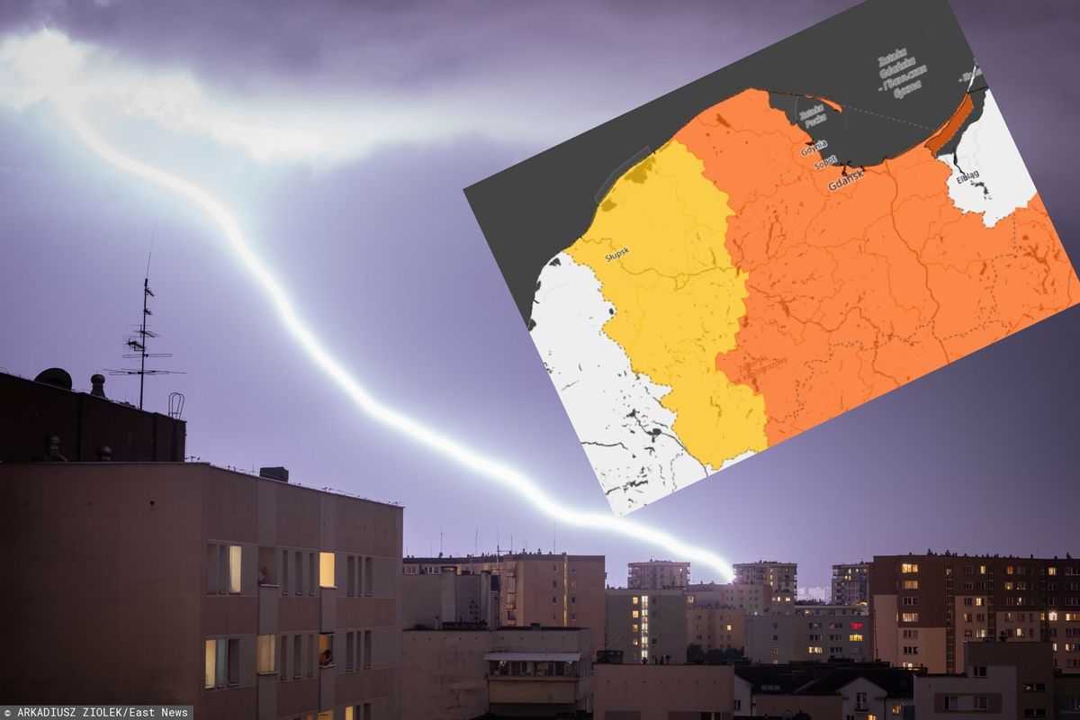 Najsilniejsze burze mogą wystąpić we wschodniej części regionu, m.in. w Trójmieście. 