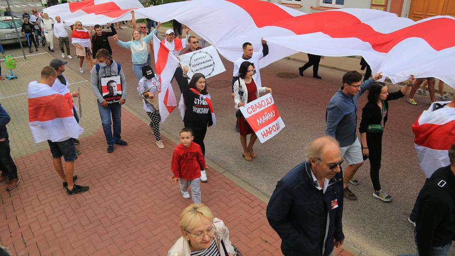 Marsz Białorusinów w Białymstoku, 8 sierpnia 2021 r.