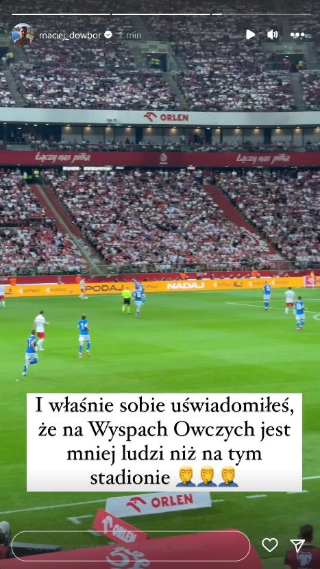Joanna Koroniewska i Maciej Dowbor na meczu Polska - Wyspy Owcze