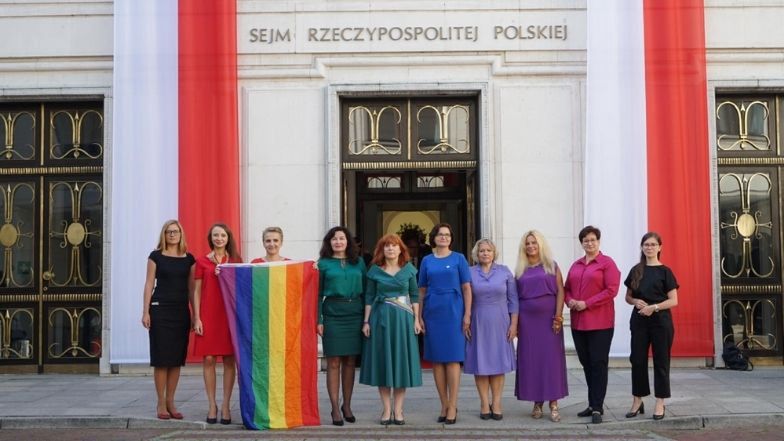 Posłowie Lewicy na zaprzysiężeniu Andrzeja Dudy