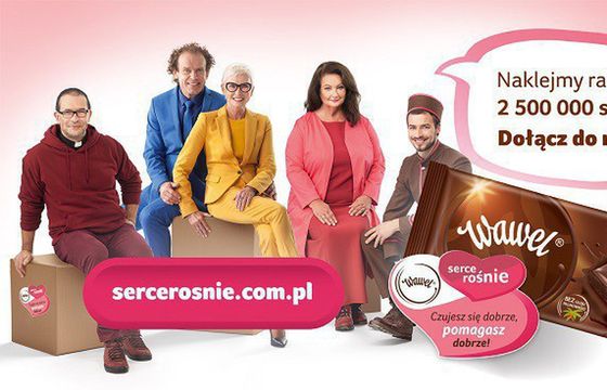 Ewa Błaszczyk, Anna Dymna, ks. Jacek Stryczek i Jan Mela w akcji „Serce rośnie” firmy Wawel (wideo)