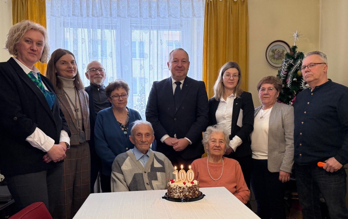 Setne urodziny pana Jerzego Lewandowskiego. Prezydent miasta z wizytą u Jubilata