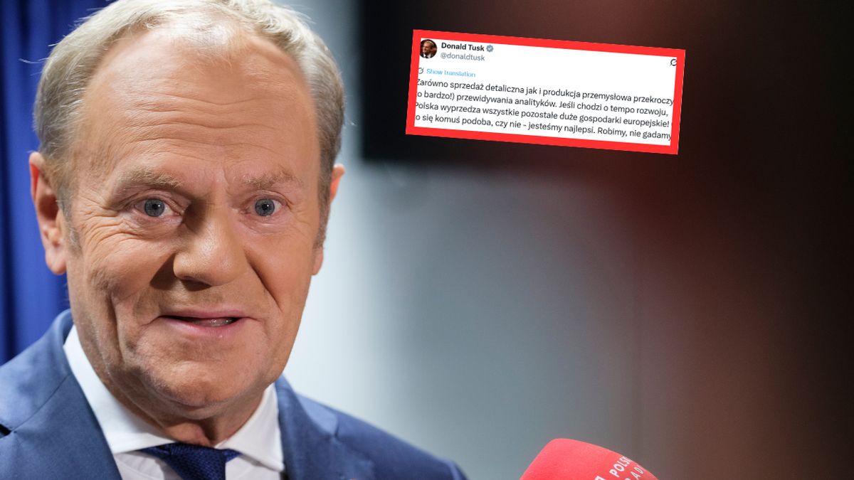  Tusk komentuje dane GUS. "Jesteśmy najlepsi"