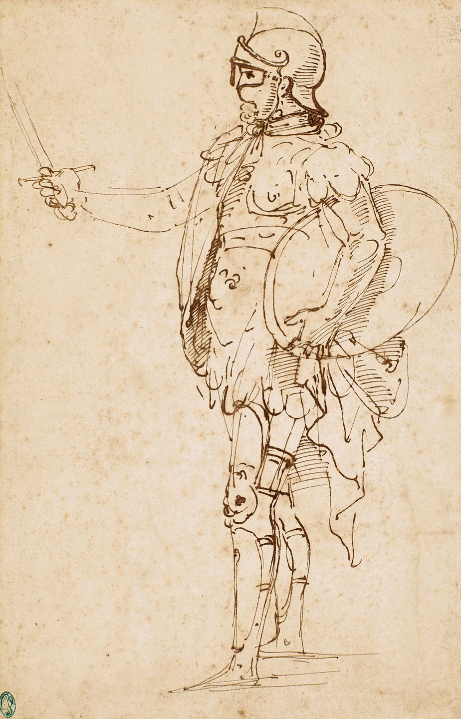 Rafael „Postać żołnierza w stroju all'anbtica”, ok. 1506-1509