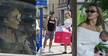 Agnieszka Włodarczyk i Robert Karaś zabrali syna na spotkanie z Karoliną Pisarek i Rogerem Sallą w centrum Warszawy (ZDJĘCIA)