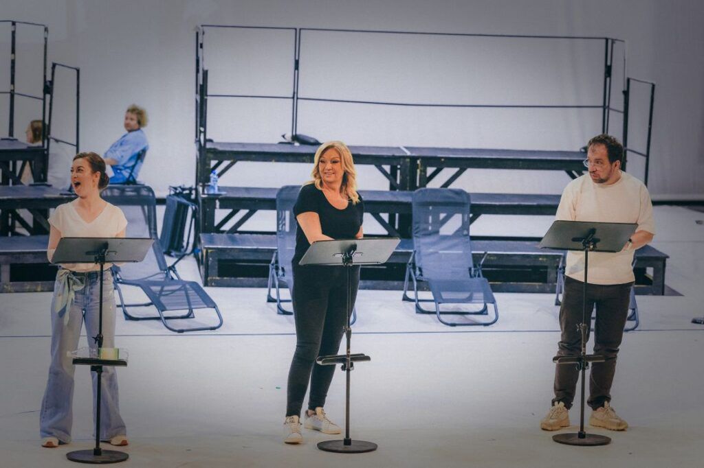 Magdalena Stefaniak, Małgorzata Walewska i Krzysztof Szumański. Próby do „Ducha wojewody” w Teatrze Wielkim-Operze Narodowej © Marcin Oliva Soto
