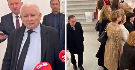 Wymowne obrazki z Sejmu. Nerwowe reakcje Kaczyńskiego, Kamiński nie mógł przejść