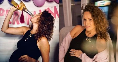 Ciężarna Monika Mrozowska pije "z gwinta" bezalkoholowego szampana. Internauci: "ZDJĘCIE NIE NA MIEJSCU" (FOTO)