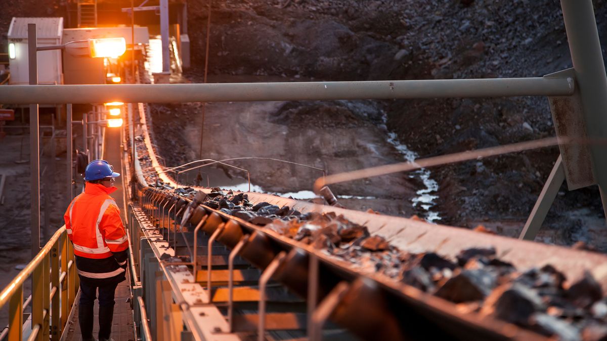 Nyngan Australia June 20th 2012 : Shallow depth of field image of a miner inspecting ore rocks on a conveyor in NSW Australia
Nyngan Australia June 20th 2012 : Shallow depth of field image of a miner inspecting ore rocks on a conveyor in NSW Australia
Michael Evans
australia, resources, copper, limestone, crush, rock, opencast, business, mineral, helmet, machinery, coal, industry, miner, mine, work, equipment, engineering, industrial, occupation, truck, project, professional, communication, worker, profession, manager, employment, inspector, engineer, people, person, looking, job, big, geology, construction, pit, ore, technology, quarry, minehead