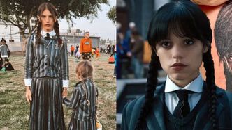 Weronika Rosati i jej córka przebrały się na Halloween za Wednesday Addams. Udana charakteryzacja?