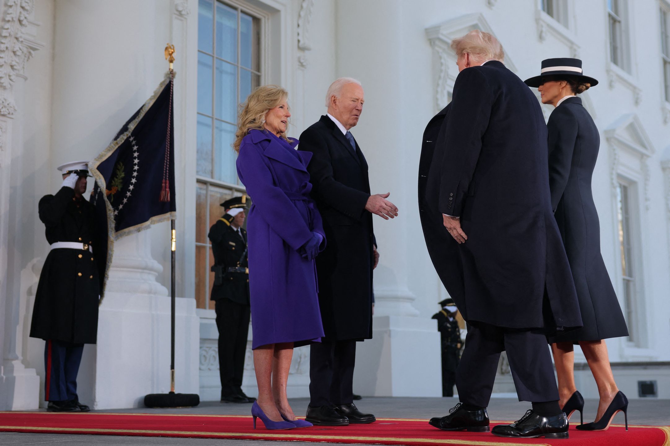 Joe Biden powitał Donalda Trumpa w Białym Domu
