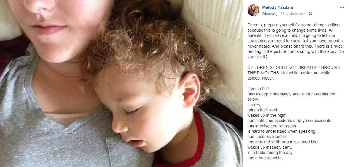 Melody Yazdani uczula rodziców, aby przyglądali się śpiącym pociechom
