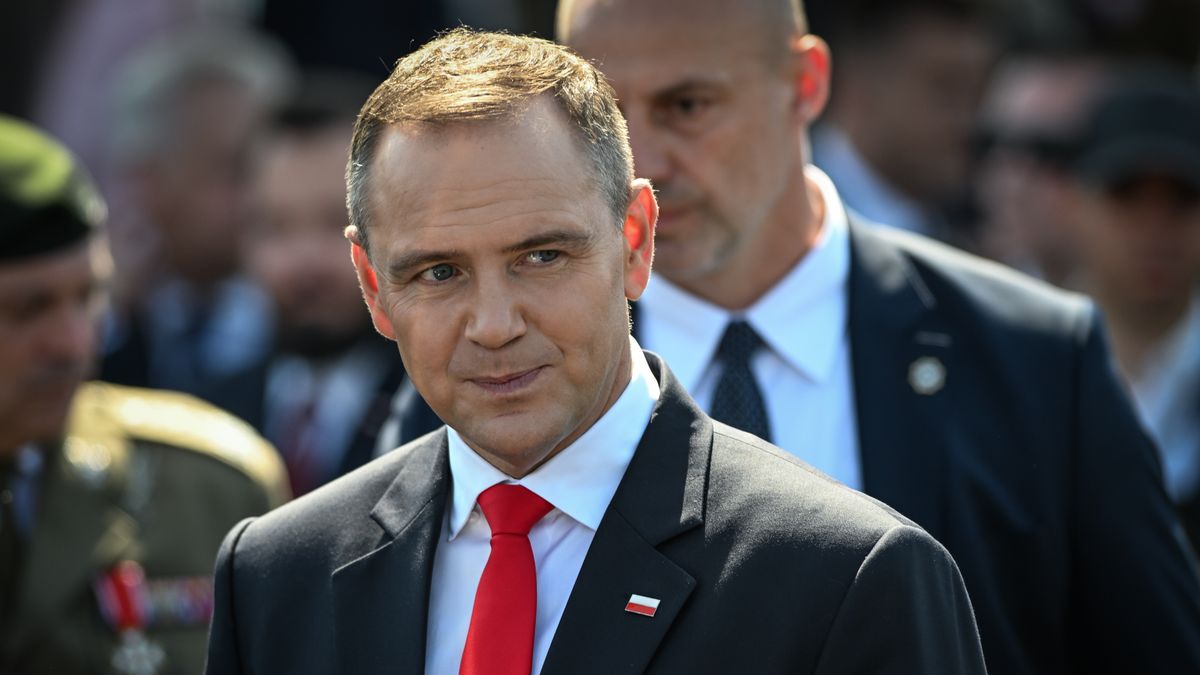 WARSAW, POLAND  AUGUST 15: Newly sworn-in Polish President Karol Nawrocki, Commander-in-Chief of the Polish Armed Forces, leads the Armed Forces Day commemorations in Warsaw, Poland, on August 15, 2025. (Photo by Artur Widak/NurPhoto via Getty Images)