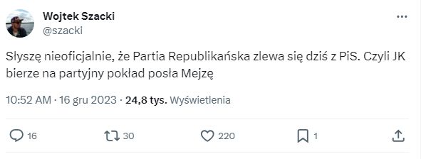 Wpis Wojciech Szackiego