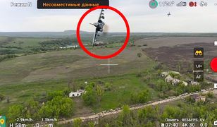Rosyjski Su-25 leciał prosto na drona. Jest nagranie