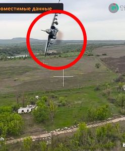 Opublikowali nagranie. Rosyjski Su-25 leciał prosto na drona