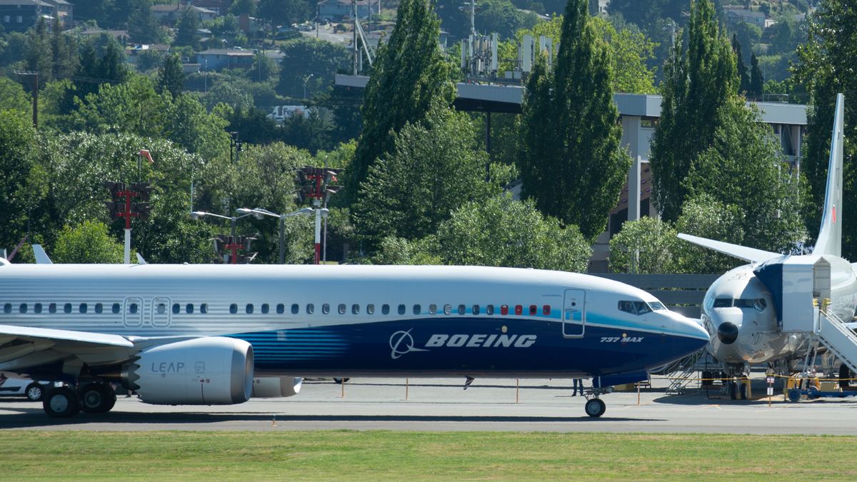The Boeing 737 Max 10 airplane prepares to take off in Seattle, Washington, U.S., on Friday, June 18, 2021. Boeing Co.'s biggest 737 Max model took its initial flight on Friday morning, marking another milestone in the jet family's comeback from tragedy and a lengthy grounding. Photographer: Chona Kasinger/Bloomberg via Getty Images
