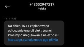 Fałszywy SMS