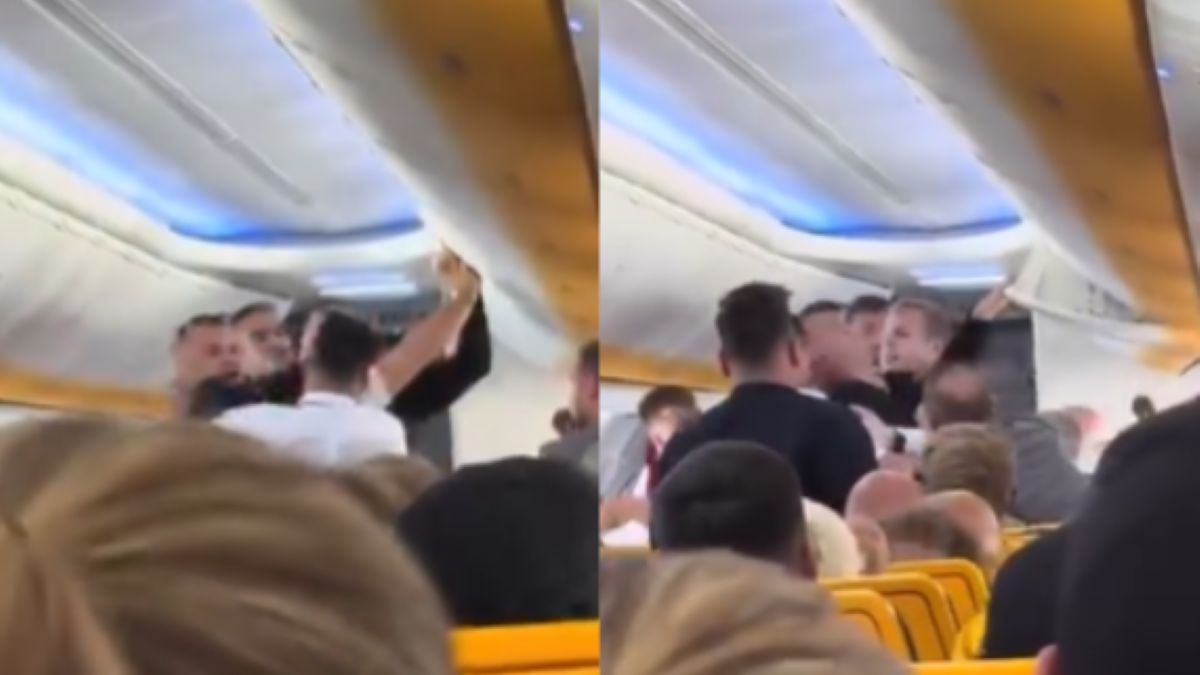 Awanturujący się pasażer uderzył stewarda. Potem sam zebrał cios. 