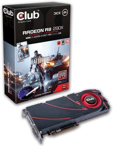 Club3D Radeon R9 290X Battlefield 4 karta graficzna zdjęcie opakowanie