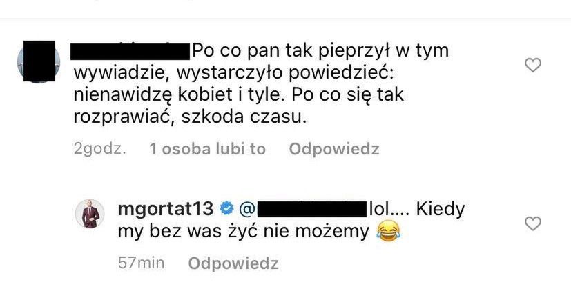 Błyskotliwy (?) Marcin Gortat tłumaczy się ze słów "GARDZĘ KOBIETAMI": "LOL... Bez was żyć nie możemy"