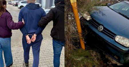Zostawił rodzinę w aucie i zaczął uciekać. Zapłacił ogromny mandat