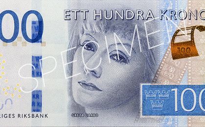 Nowe korony szwedzkie. Greta Garbo na banknocie